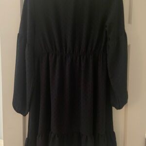 Black small Swiss dot dress